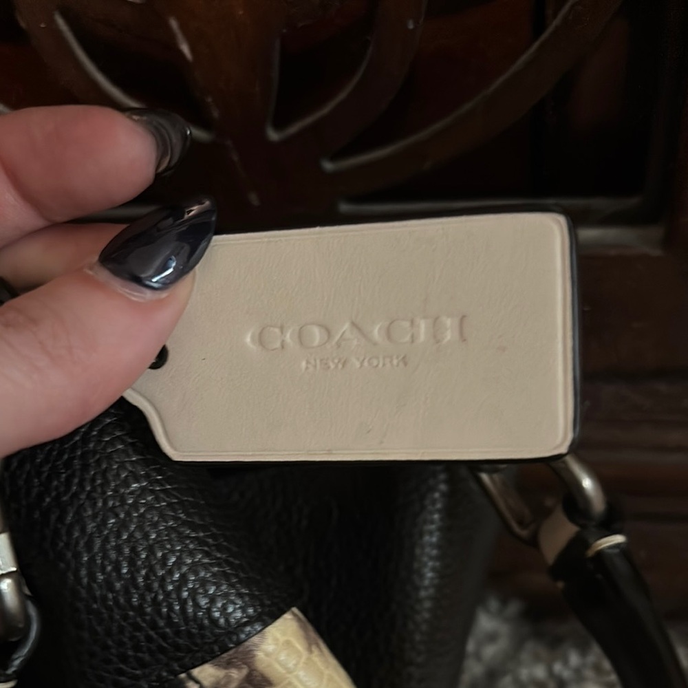 Coach Black and Tan Hobo Bag - Picture 2 of 3